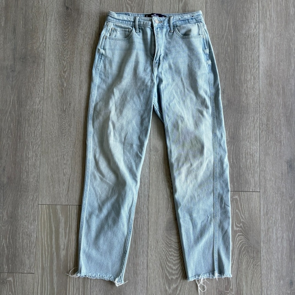 Hollister Womens Blue Denim Ultra High Rise Vintage Stretch Mom Jeans Size 26x27